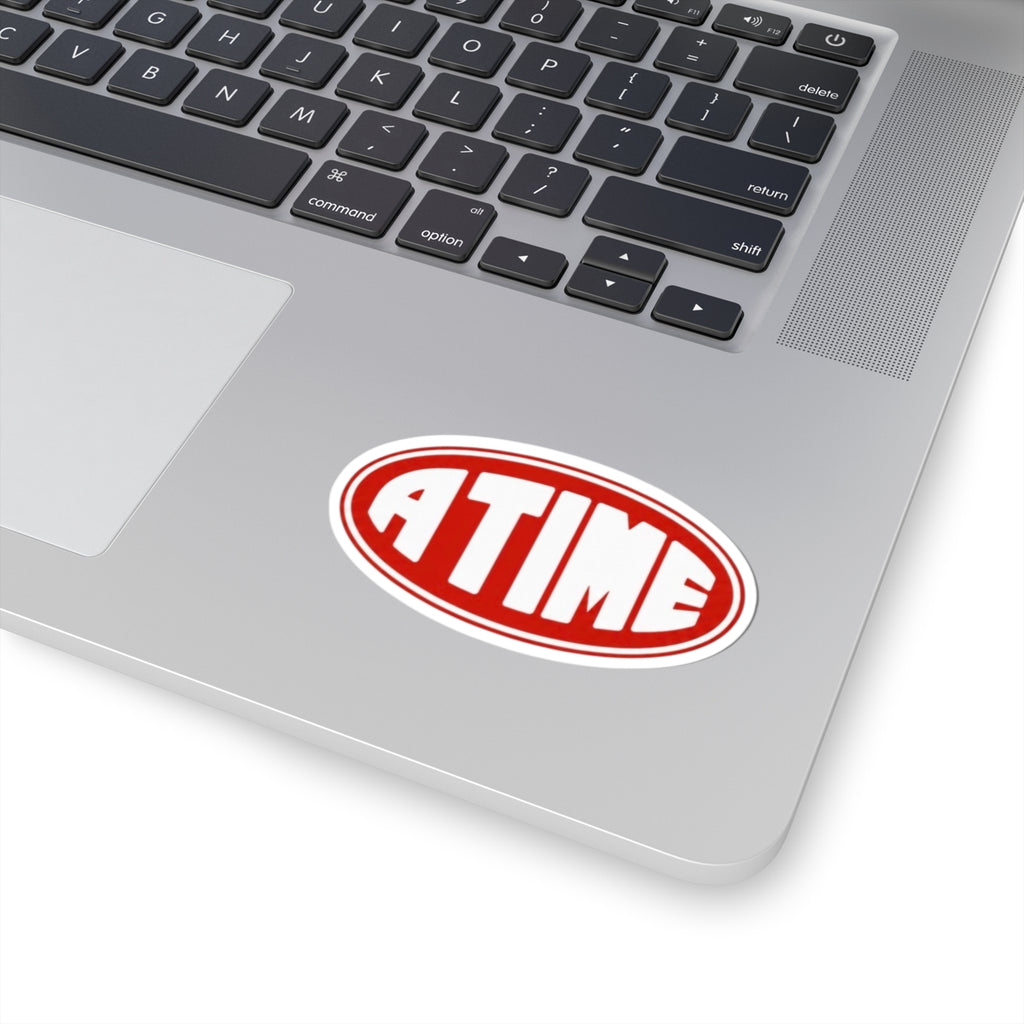 Atime red logo sticker