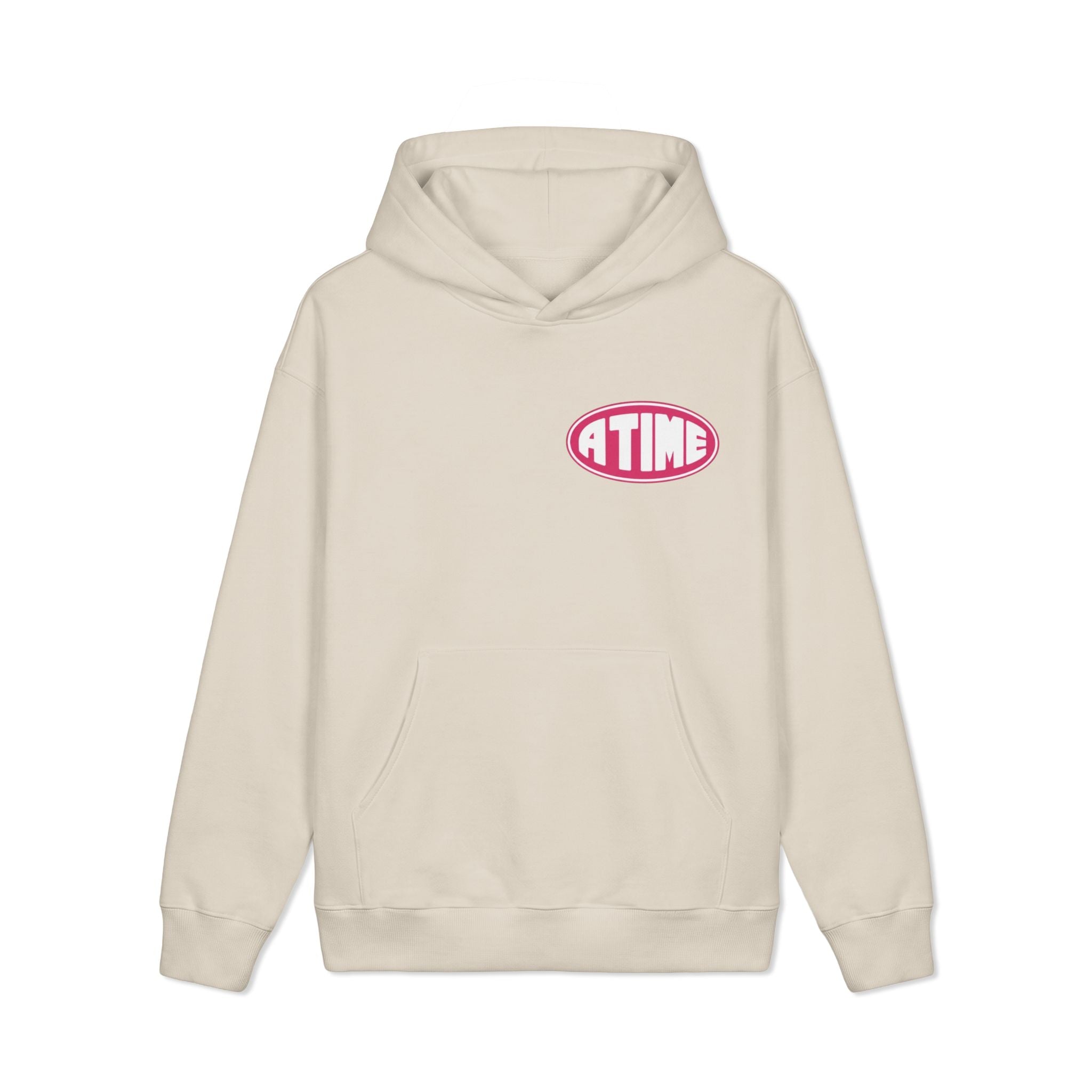 Atime hoodie pink logo