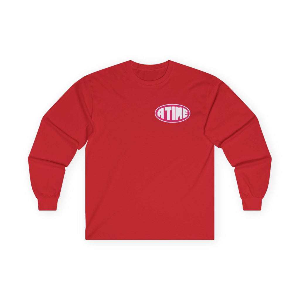 Atime long sleeve pink logo
