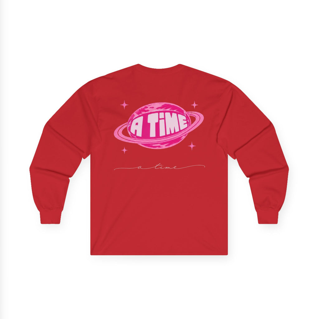 Atime long sleeve pink logo