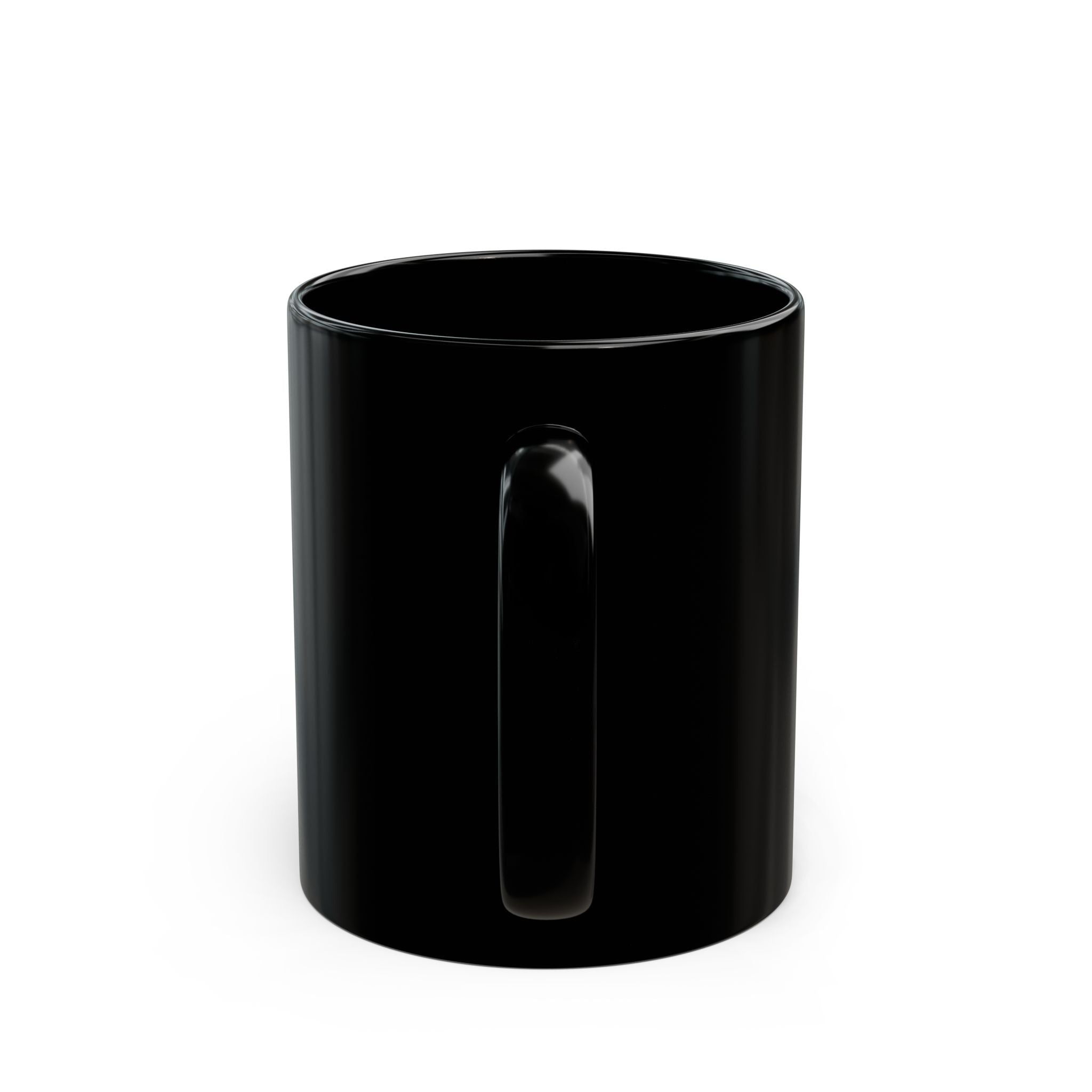 Atime Black Mug pink logo