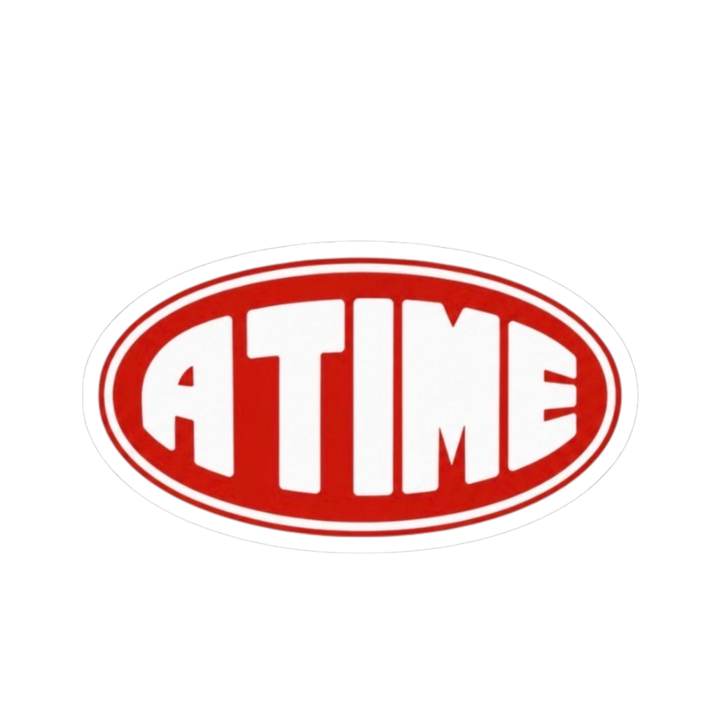 Atime red logo sticker